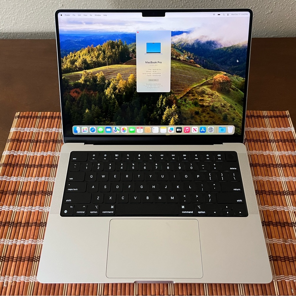 14” Apple MacBook Pro M1 Laptop (Silver) & AppleCare+